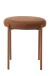 Sitzhocker (4er-Set) >PELICAN< in rostfarbig, Stoff und Stahl - 40x48x40cm (BxHxT)