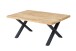 Couchtisch >Chris X< in Eiche, schwarz, Eiche massiv, Metall - 110x47x70 (BxHxT)
