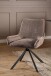 Drehstuhl >Eddie< (2er-Set) Spidergestell schwarz, Bezug in braun - 59x81x56 (BxHxT)