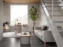 Esszimmerstuhl >Eleanor< (2er-Set) Design 4-Fuß, Bezug beige - 55,5x79x55cm (BxHxT)