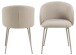 Esszimmerstuhl >Eleanor< (2er-Set) Design 4-Fuß, Bezug beige - 55,5x79x55cm (BxHxT)