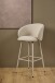 Barhocker >Eleanor< (2er-Set) 4-Fußgestell, in Stoff beige - 54x105x52 (BxHxT)