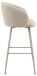 Barhocker >Eleanor< (2er-Set) 4-Fußgestell, in Stoff beige - 54x105x52 (BxHxT)