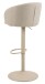 Barhocker >Eleanor< Trompetenfuß mit Fußstütze, Bezug beige  - 53x110x56cm (BxHxT)