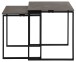 Satztisch >Katrine< (2er-Set) Glas-Keramik / schwarz - 50x55x50 + 43x43x50 cm (BxHxT)