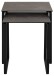 Satztisch >Katrine< (2er-Set) Glas-Keramik / schwarz - 50x55x50 + 43x43x50 cm (BxHxT)