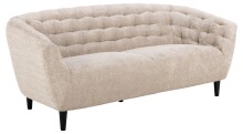 3-Sitzer >Ria< Taschenfederkern, Bezug beige, Chenille Stoff - 191x78x84cm (BxHxT)