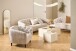 3-Sitzer >Ria< Taschenfederkern, Bezug beige, Chenille Stoff - 191x78x84cm (BxHxT)