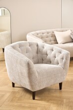 Sessel >Ria< Taschenfederkern, Bezug beige,...