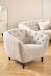 Sessel >Ria< Taschenfederkern, Bezug beige, Chenille Stoff - 97x78x84cm (BxHxT)