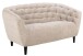 2-Sitzer >Ria< Taschenfederkern, Bezug beige, Chenille Stoff - 150x78x84cm (BxHxT)