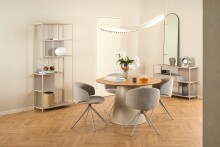 Standregal >Seaford< in grau, Metall / Hozwerkstoff - 77x185x35cm (BxHxT)