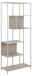 Standregal >Seaford< in grau, Metall / Hozwerkstoff - 77x185x35cm (BxHxT)