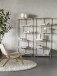 Standregal >Seaford< in grau, Metall / Holzwerkstoff - 77x185x35cm (BxHxT)