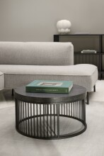 Couchtisch >Strington< rund, in schwarz - 65x35x65...