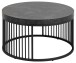 Couchtisch >Strington< rund, in schwarz - 65x35x65 (BxHxT)