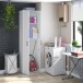 Mehrzweckschrank >LAUNDRY< 2 Türen, 2 Böden, Artik Weiß - 60x206x40 (BxHxT)