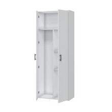 Mehrzweckschrank >LAUNDRY< 2 Türen, 3 Böden, Artik Weiß - 80x206x40 (BxHxT)
