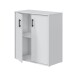 Kommode >LAUNDRY< 2 Türen, 1 Boden, Artik Weiß - 80x88x40 (BxHxT)