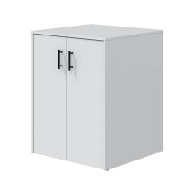 Waschmaschinenunterschrank >LAUNDRY< 2 Türen, in Artik Weiß - 69x88x67 (BxHxT)