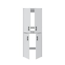 Mehrzweckschrank-Set >LAUNDRY < (4-teilig) Weiß, 2x Umbauschrank, Unterschrank, Hängeschrank