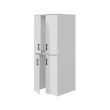 Mehrzweckschrank-Set >LAUNDRY < (4-teilig) Weiß, 2x Umbauschrank, Unterschrank, Hängeschrank