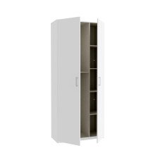 Drehtürenschrank >HOME NOOK< 5 Böden, 2 Stangen, Weiss  - 88,9x210,5x42cm (BxHxT)