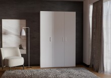 Drehtürenschrank >HOME NOOK< 9 Böden, 2 Stangen, Weiss - 133,2x210,5x42cm (BxHxT)