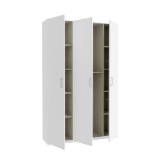 Drehtürenschrank >HOME NOOK< 9 Böden, 2 Stangen, Weiss - 133,2x210,5x42cm (BxHxT)