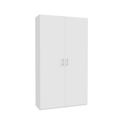 Drehtürenschrank >HOME NOOK< 5 Böden, 2 Stangen, Weiss - 119,5x210,5x42cm (BxHxT)