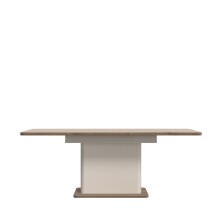 Kulissen-Esstisch >LACETTI< ausziehbar 200cm, Eiche Dekor / sandfarbig - 160/200x76,4x90cm (BxHxT)