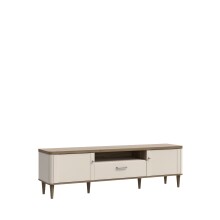 Lowboard >LACETTI< in Valencia Eiche Dekor / sandfarbig - 179,8x53,3x41,2cm (BxHxT)