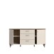 Sideboard >LACETTI< Valencia Eiche Dekor / sandfarbig - 179,8x91,7x41,2cm (BxHxT)