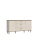 Sideboard >LACETTI< Valencia Eiche Dekor / sandfarbig - 179,8x91,7x41,2cm (BxHxT)
