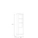 Stauraumvitrine >LACETTI< in Valencia Eiche Dekor / sandfarbig - 60,4x200,5x41,2 (BxHxT)