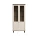 Stauraumvitrine >LACETTI< in Valencia Eiche Dekor / sandfarbig - 90,1x200,5x41,2cm (BxHxT)