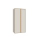 Drehtürenschrank >WEXLIN< 5 Böden, sandfarbig / Mauvella Eiche Dekor - 91,3x193,7x60cm (BxHxT)