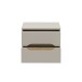 Nachtkommode >EDWAL< 2 Schübe, Sand / Mauvelle Eiche - 50,4x44,3x41,5cm (BxHxT)