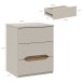 Nachtkommode >EDWAL< 3 Schübe, Sand / Mauvelle Eiche - 50,4x63,5x41,5cm (BxHxT)