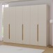 Drehtürenschrank >EDWAL< in sandfarbig / Mauvelle Eiche Dekor - 266,1x210,5x54,2cm (BxHxT)