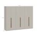 Drehtürenschrank >EDWAL< in sandfarbig / Mauvelle Eiche Dekor - 266,1x210,5x54,2cm (BxHxT)