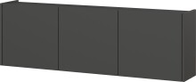 Hängeschrank >PIANA< 3 Türen,6 Fächer, Graphit - 138x45x25cm (BxHxT)