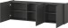 Hängeschrank >PIANA< 3 Türen,6 Fächer, Graphit - 138x45x25cm (BxHxT)