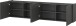 Hängeschrank >PIANA< 4 Türen, 8 Fächer, Graphit - 183x45x25cm (BxHxT)
