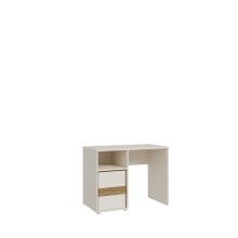 Schreibtisch >WEXLIN< 2 Schübe, Sand / Mauvella Eiche Dekor - 119,7x75,7x50,2cm (BxHxT)