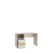 Schreibtisch >WEXLIN< 2 Schübe, Sand / Mauvella Eiche Dekor - 119,7x75,7x50,2cm (BxHxT)