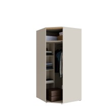 Eckkleiderschrank >WEXLIN< Sand/ Mauvella Eiche Dekor - 92,2x193,7x92,2cm (BxHxT)
