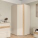 Eckkleiderschrank >WEXLIN< Sand/ Mauvella Eiche Dekor - 92,2x193,7x92,2cm (BxHxT)