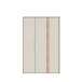 Drehtürenschrank >WEXLIN< 5 Böden, 1 Stange, Sand / Mauvella Eiche - 126,3x193,7x60cm (BxHxT)