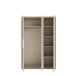 Drehtürenschrank >WEXLIN< 5 Böden, 1 Stange, Sand / Mauvella Eiche - 126,3x193,7x60cm (BxHxT)